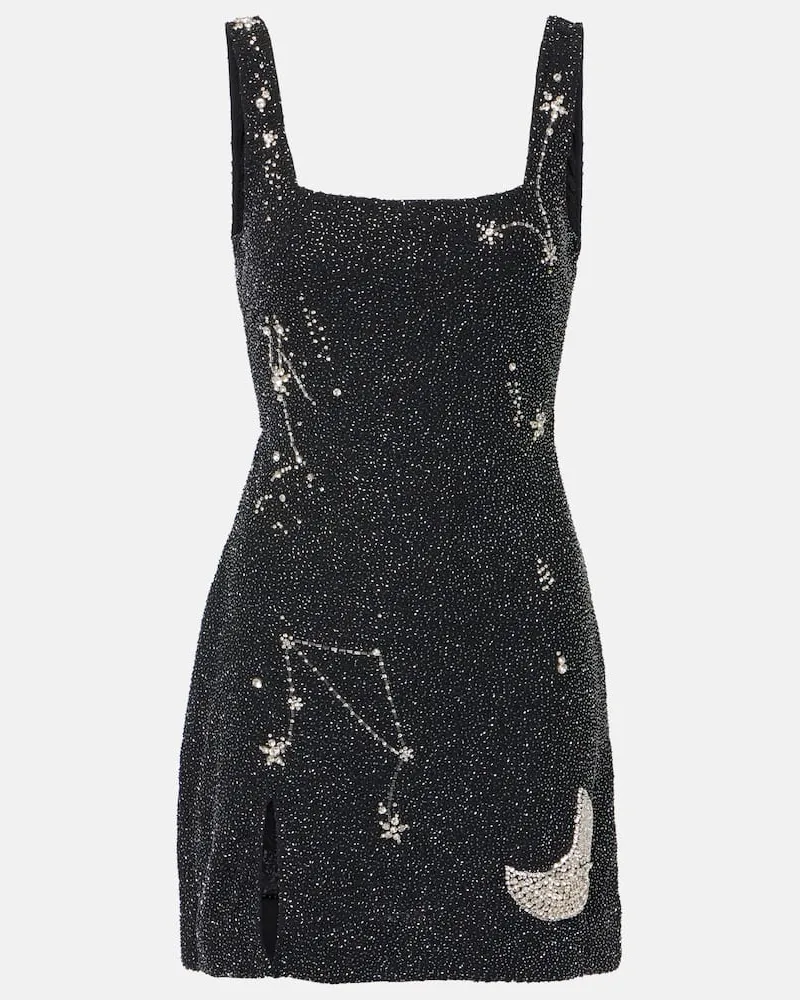 STAUD Verziertes Minikleid Schwarz