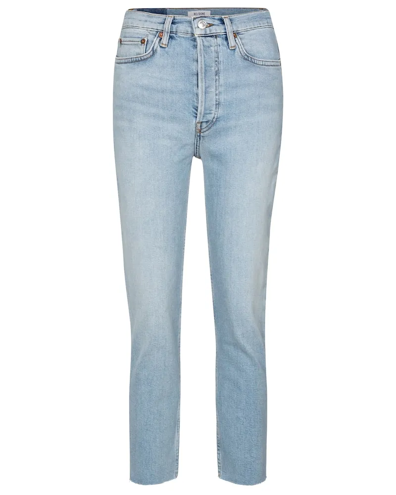 RE/DONE High-Rise Slim Jeans 90s Blau