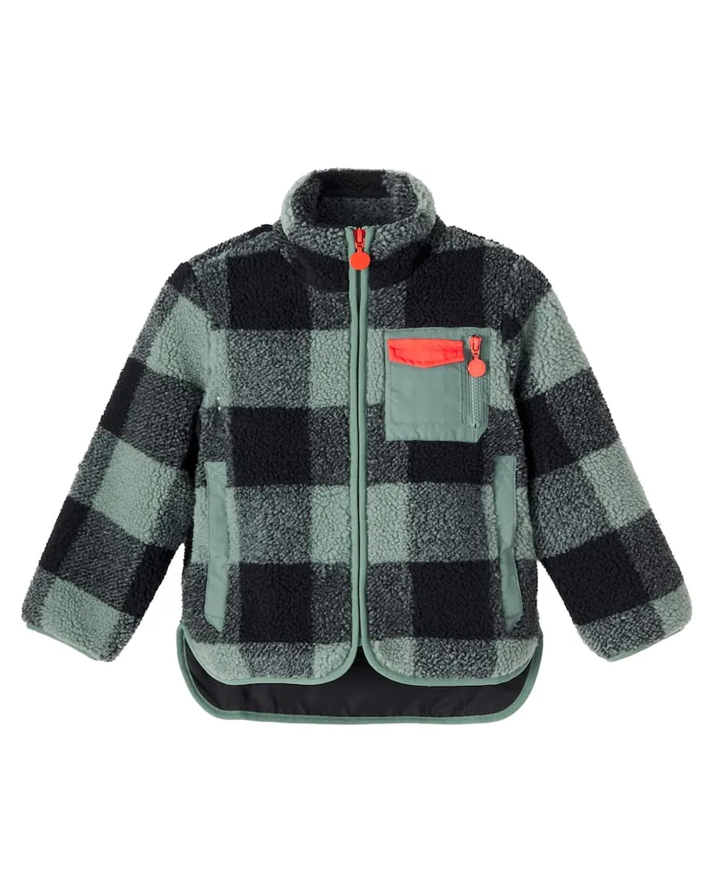 Stella McCartney Kids Jacke aus Baumwoll-Fleece Schwarz