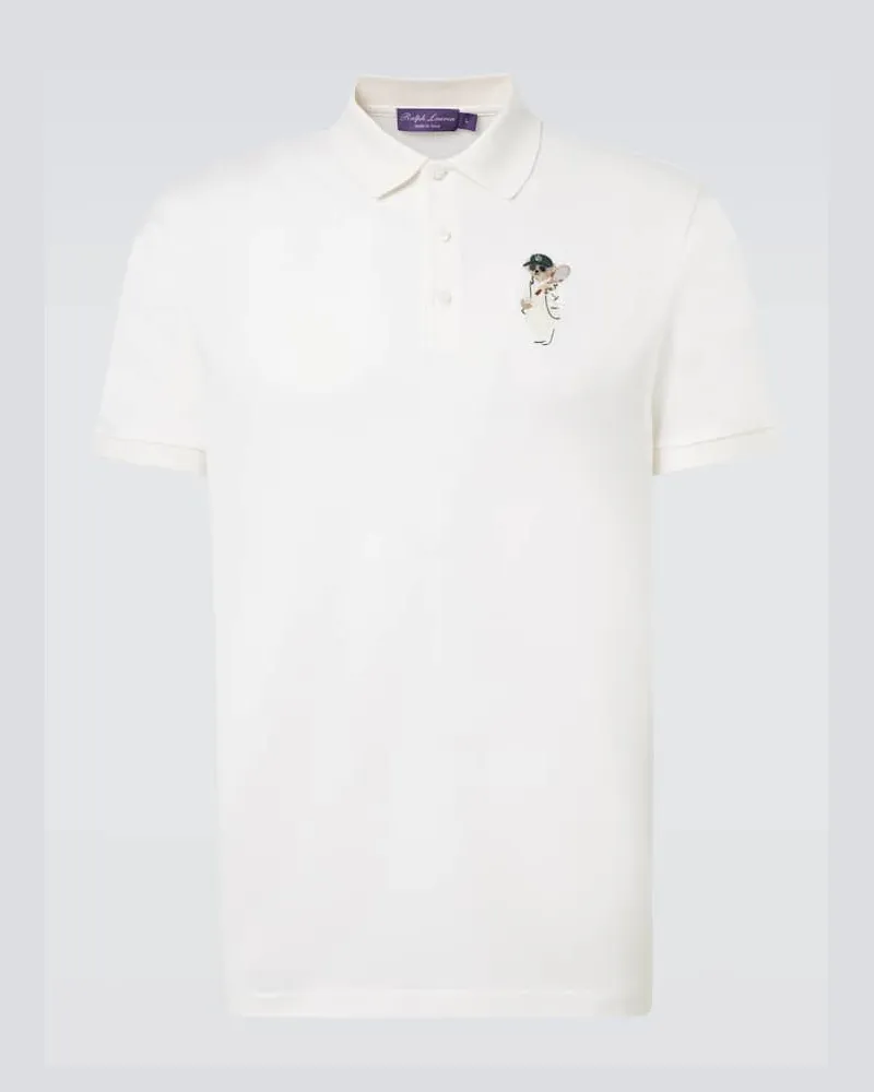 Ralph Lauren Polohemd Polo Bear aus Baumwolle und Kaschmir Weiß