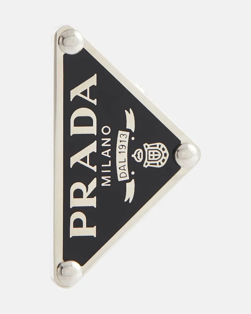 Prada Einzelner Clip-Ohrring aus Sterlingsilber Silber
