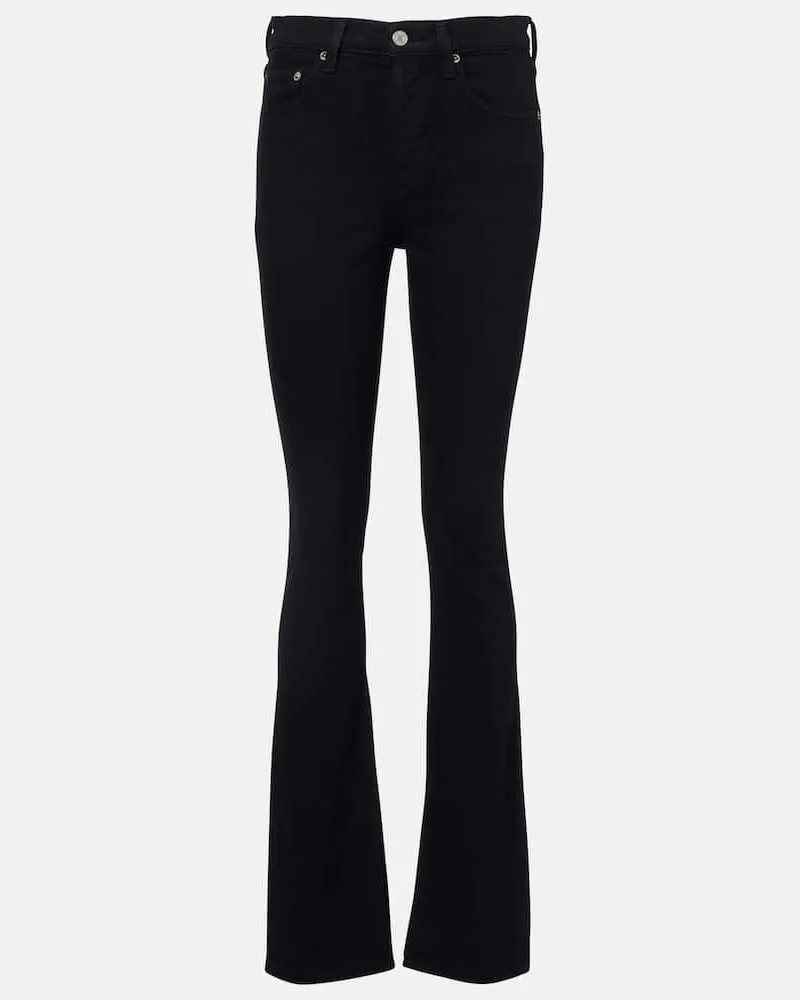 AGOLDE High-Rise Skinny Jeans Ingram Split Schwarz