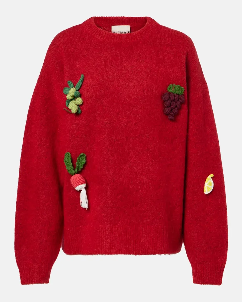 ALEMAIS Alémais Pullover Fruitto aus einem Alpakawollgemisch Rot