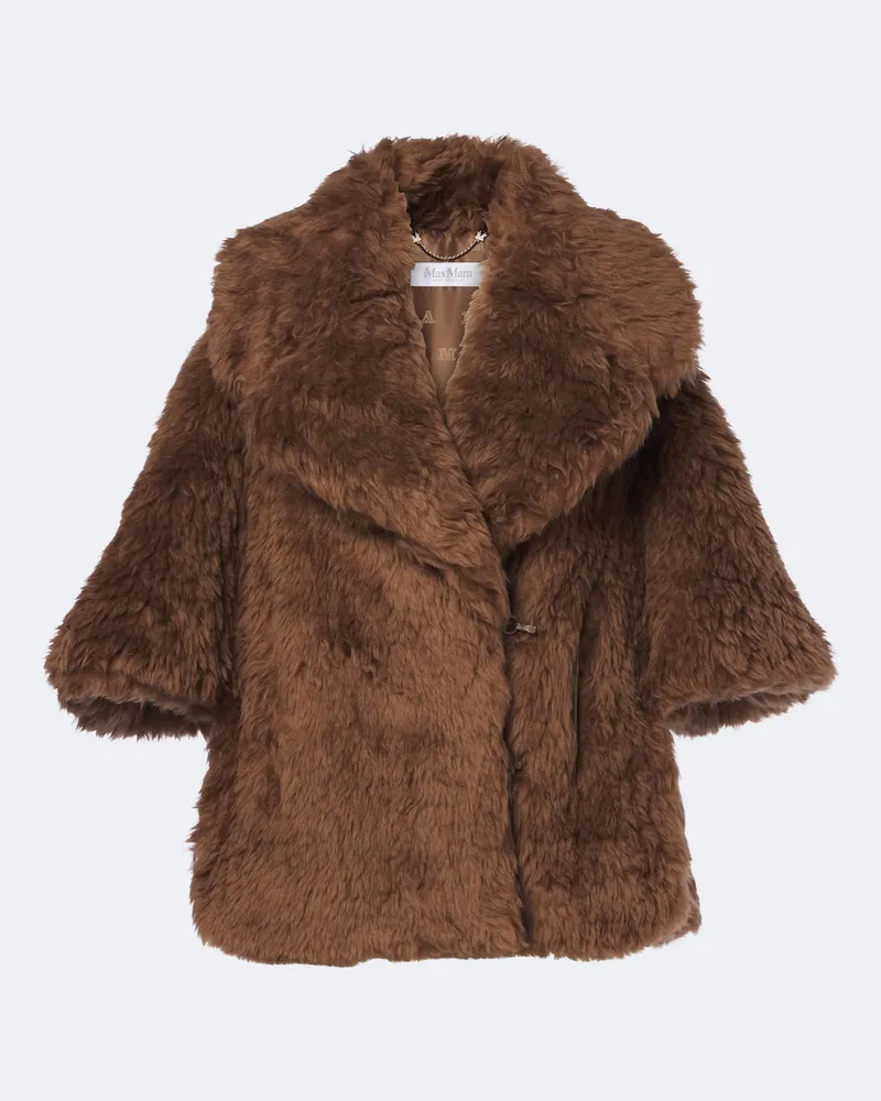 Max Mara Jacke aus Shearling Braun