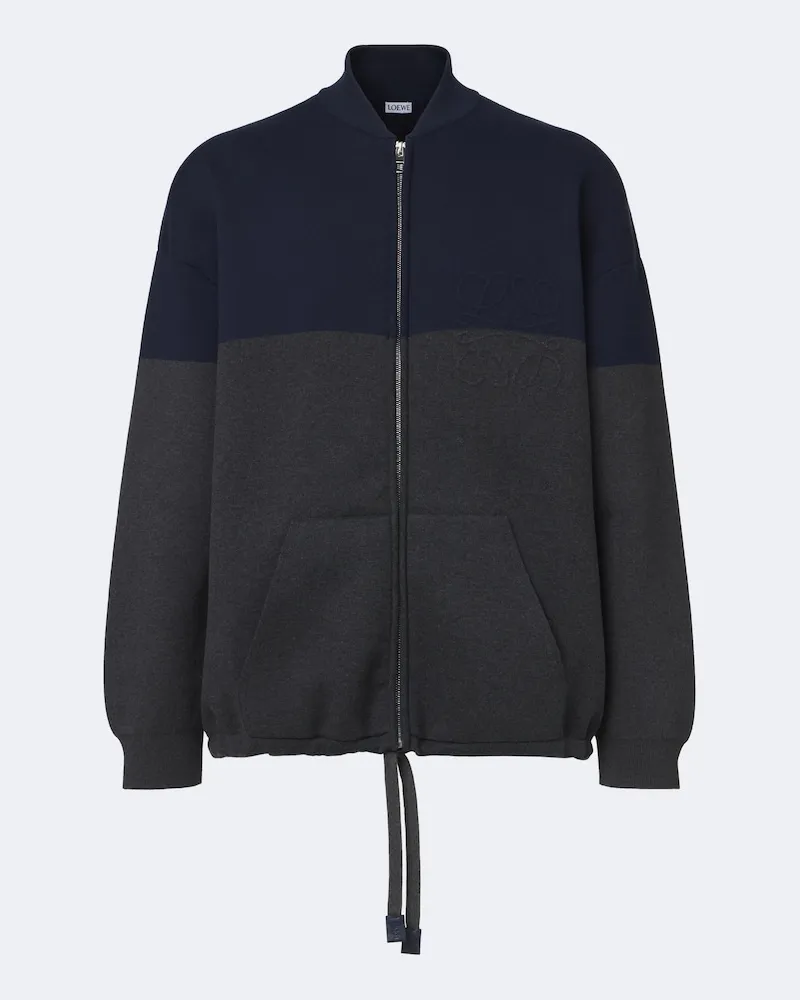 Loewe Cardigan Anagram aus einem Baumwollgemisch Blau