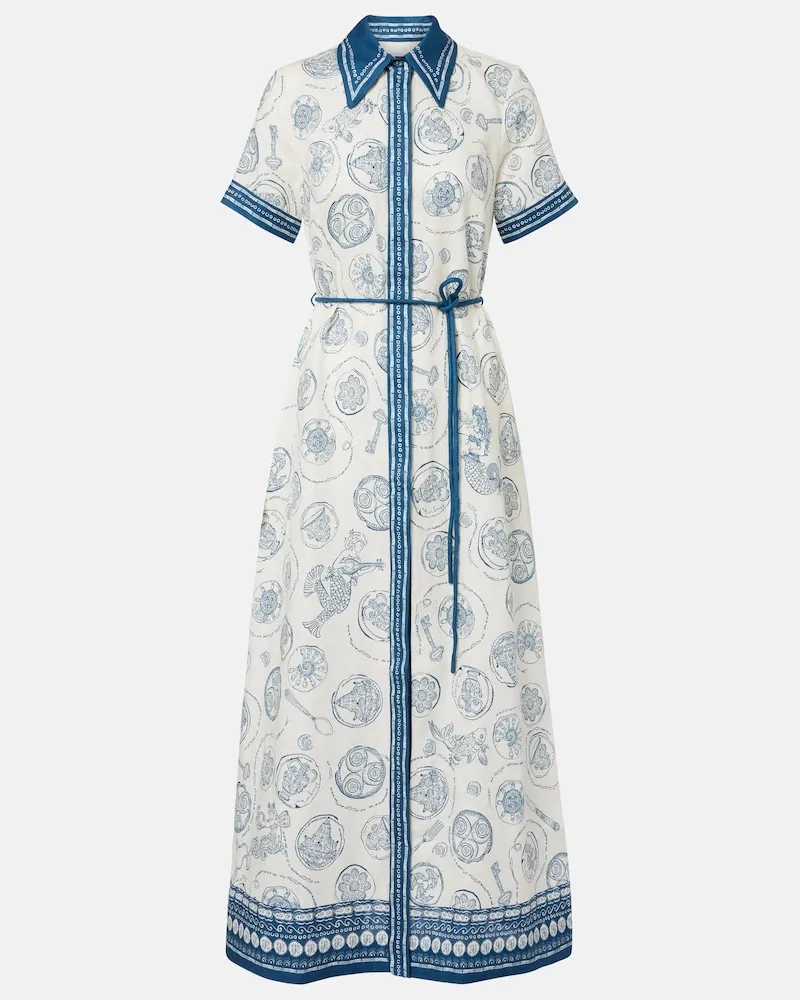 ALEMAIS Alémais Hemdblusenkleid Lucky aus Leinen Weiß