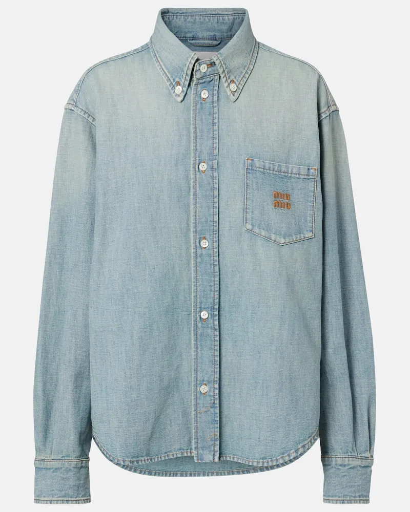 Miu Miu Hemd aus Chambray Blau