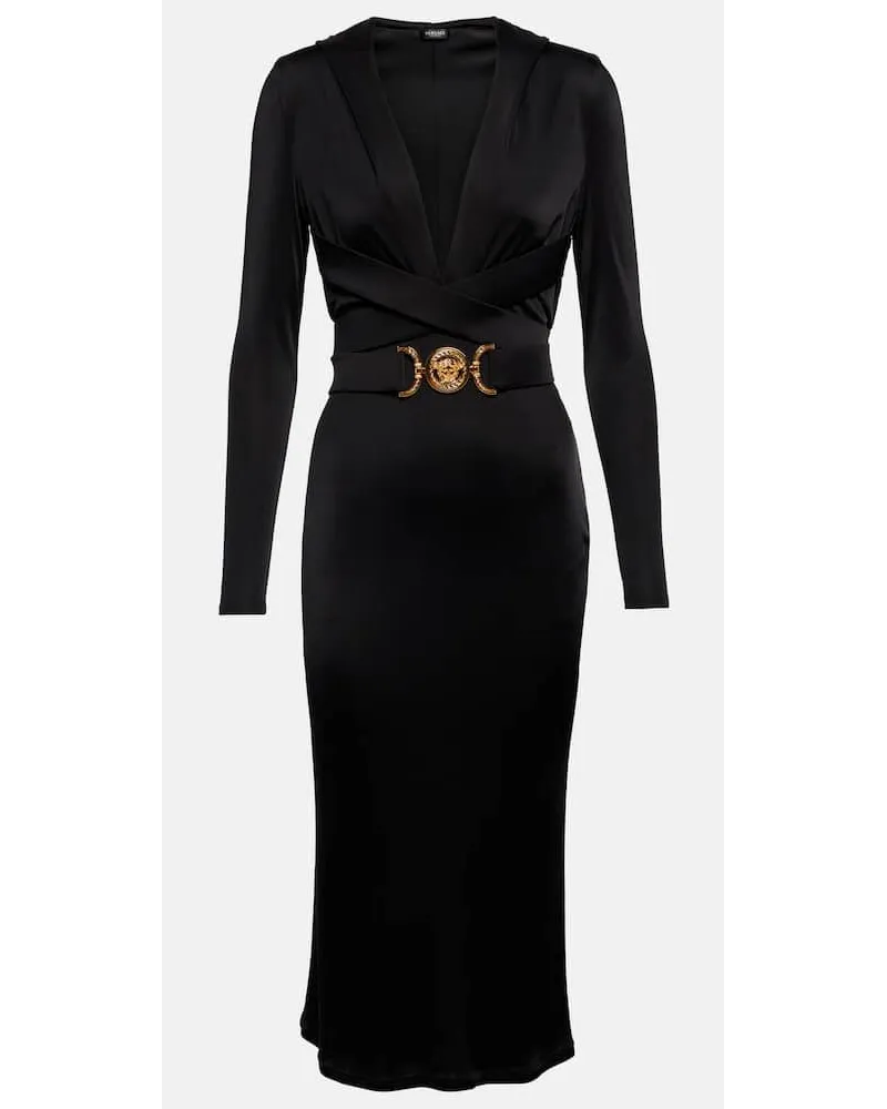 Versace Midikleid Medusa Biggie Schwarz