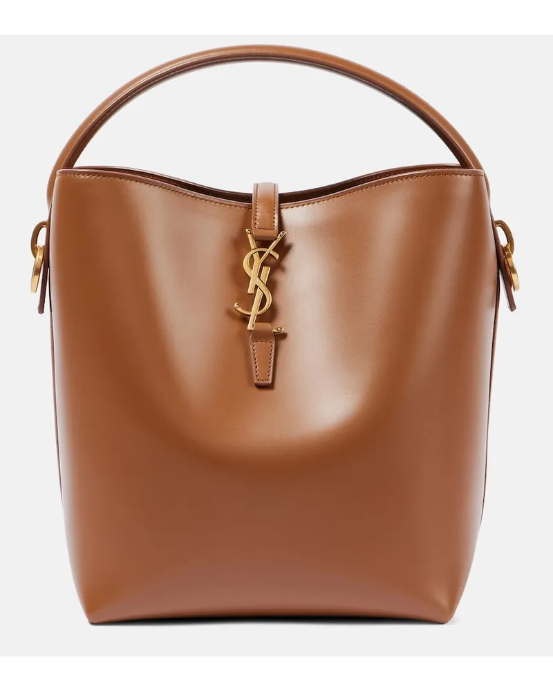 Saint Laurent Bucket-Bag Le 37 aus Leder Braun