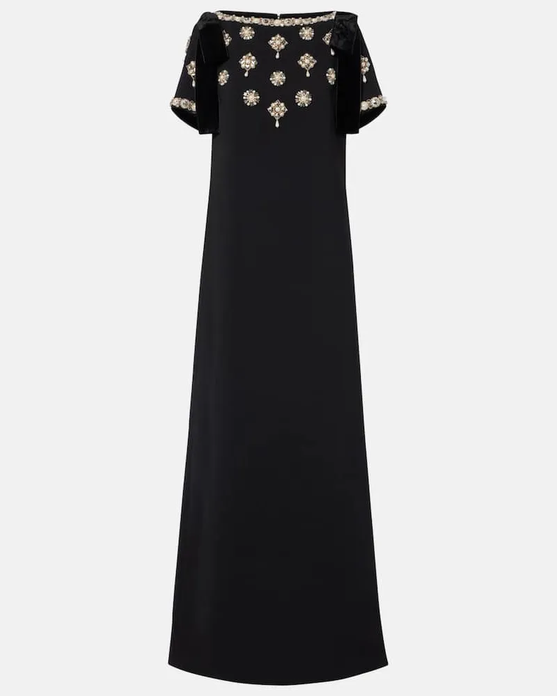 Carolina Herrera New York Verzierte Robe Schwarz