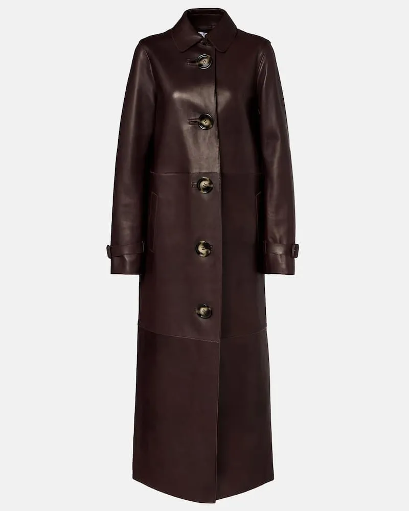 Acne Studios Mantel aus Leder Braun