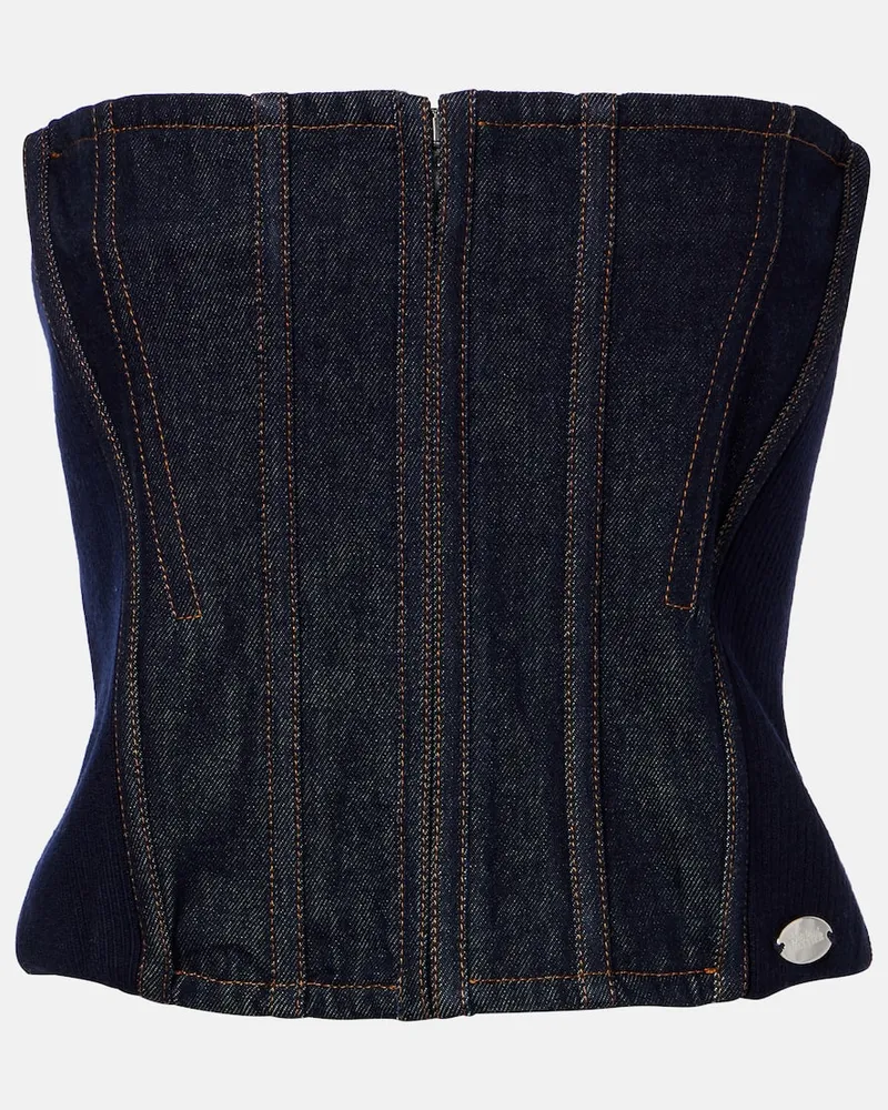 Jean Paul Gaultier Top aus Denim Blau