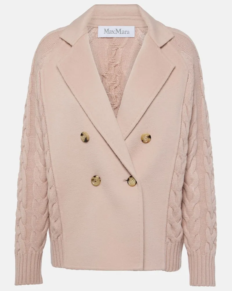 Max Mara Cardigan Micio aus Wolle und Kaschmir Rosa