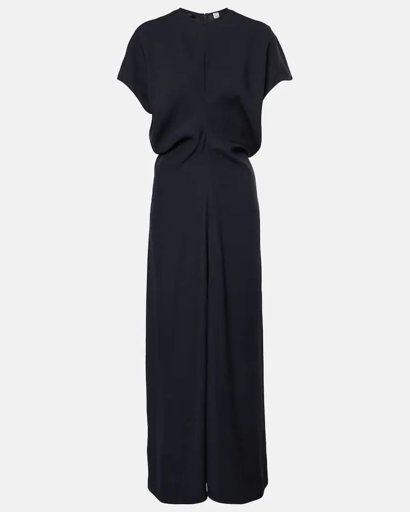Totême Maxikleid Slouch Blau