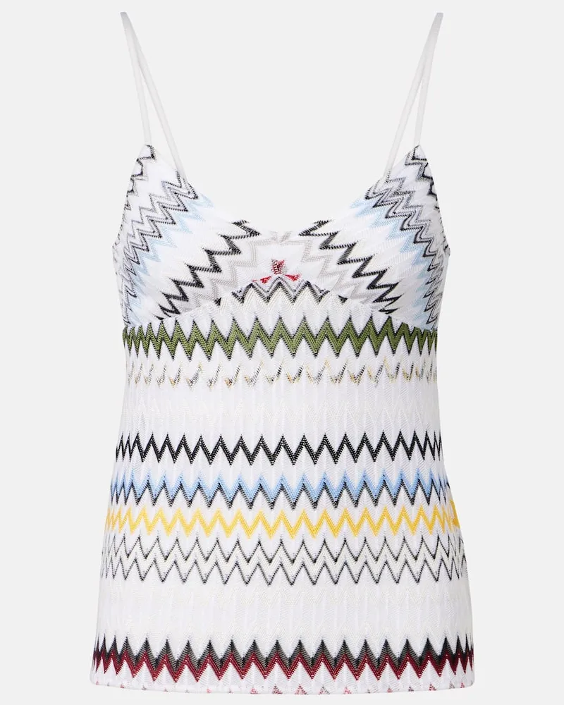 Missoni Top aus Lamé Multicolor