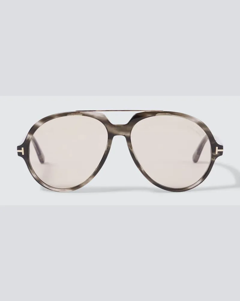 Tom Ford Aviator-Sonnenbrille Aalto Braun