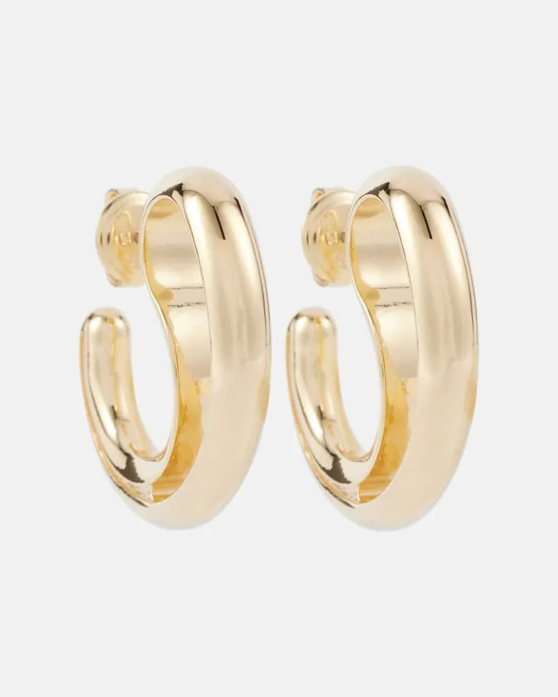 Bottega Veneta Ohrringe Frills Large aus Sterlingsilber, 18kt vergoldet Gold