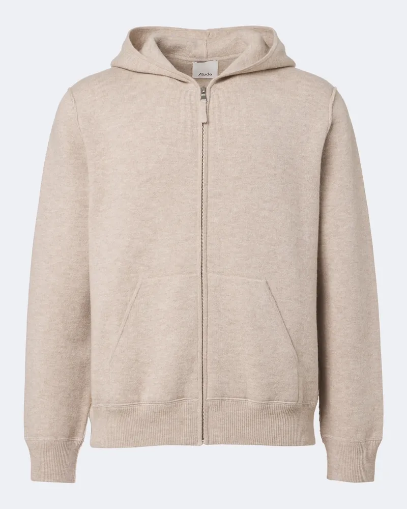 ALLUDE Hoodie aus Wolle und Cashmere Beige