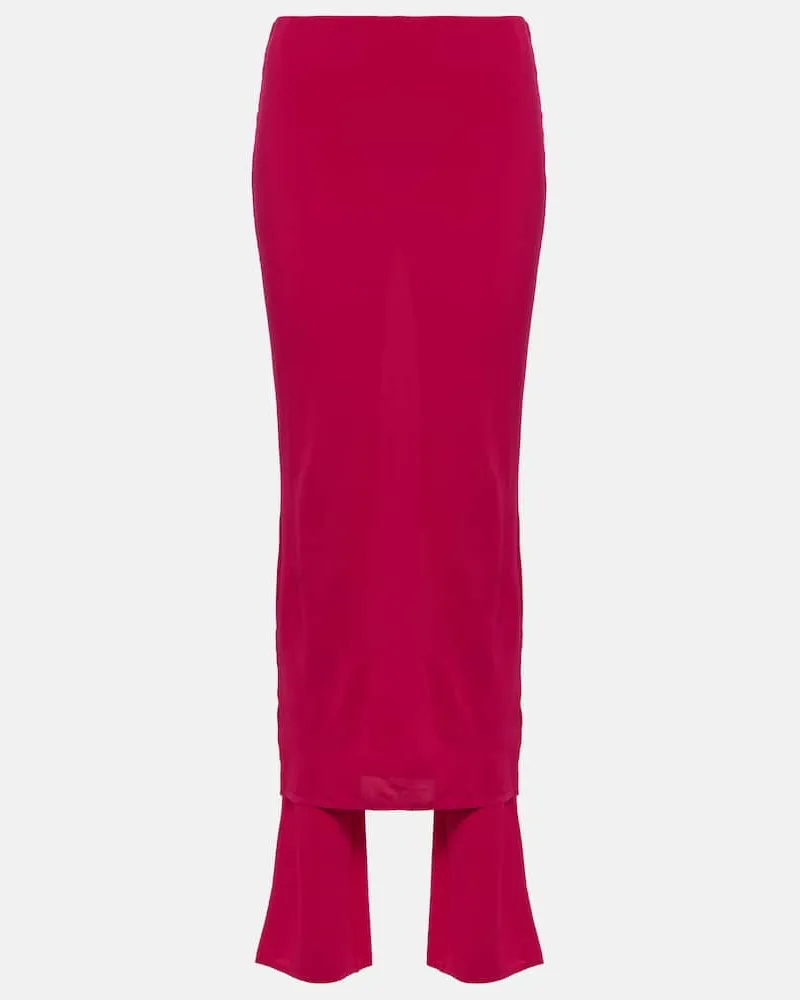 Alaïa Alaïa High-Rise-Hose aus Jersey Rosa