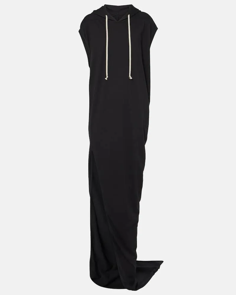 Rick Owens DRKSHDW Maxikleid Edfu aus Baumwolle Schwarz