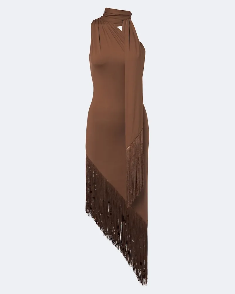 Taller Marmo Midikleid Siwa Braun