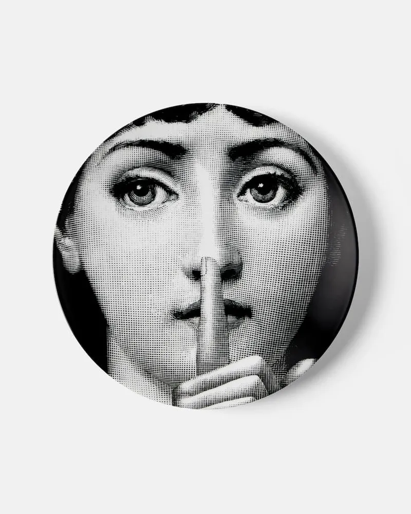 Fornasetti Wandteller Tema e Variazioni Nr. 334 Schwarz
