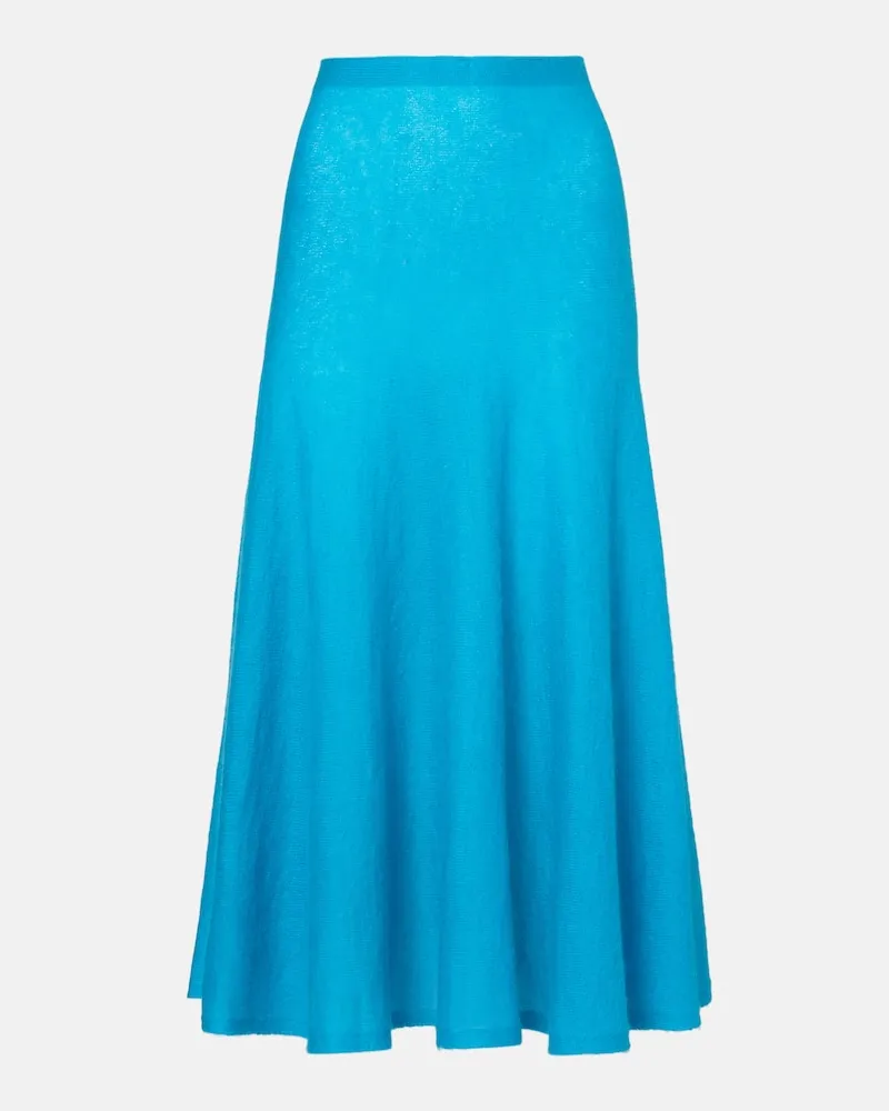 Alaïa Alaïa Midirock Circle aus einem Mohairgemisch Blau