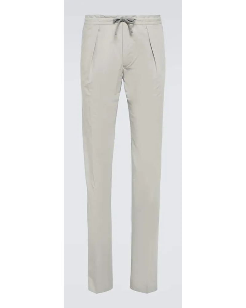 Slowear Schmale Hose aus einem Baumwollgemisch Grau
