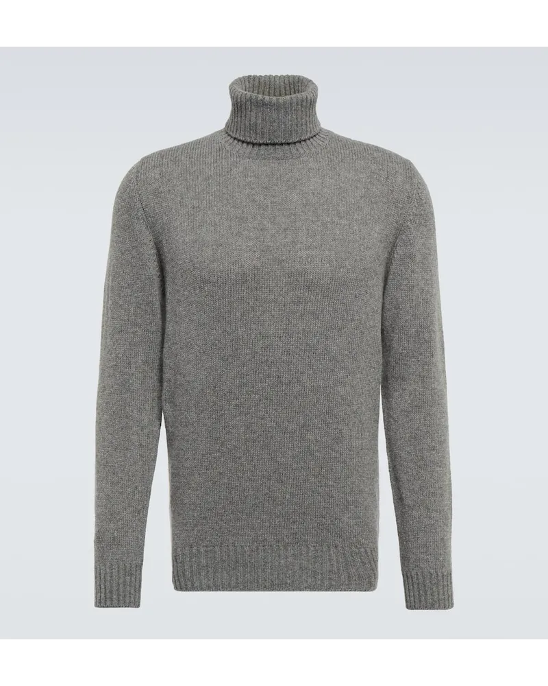 Loro Piana Rollkragenpullover Dolcevita aus Kaschmir Grau
