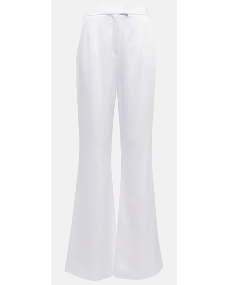 GALVAN Bridal Weite High-Rise-Hose Weiss