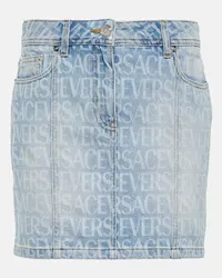 Versace Jeansrock  Allover Blau