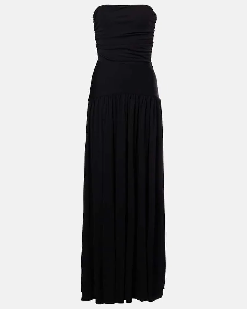 STAUD Maxikleid Mariana aus Jersey Schwarz