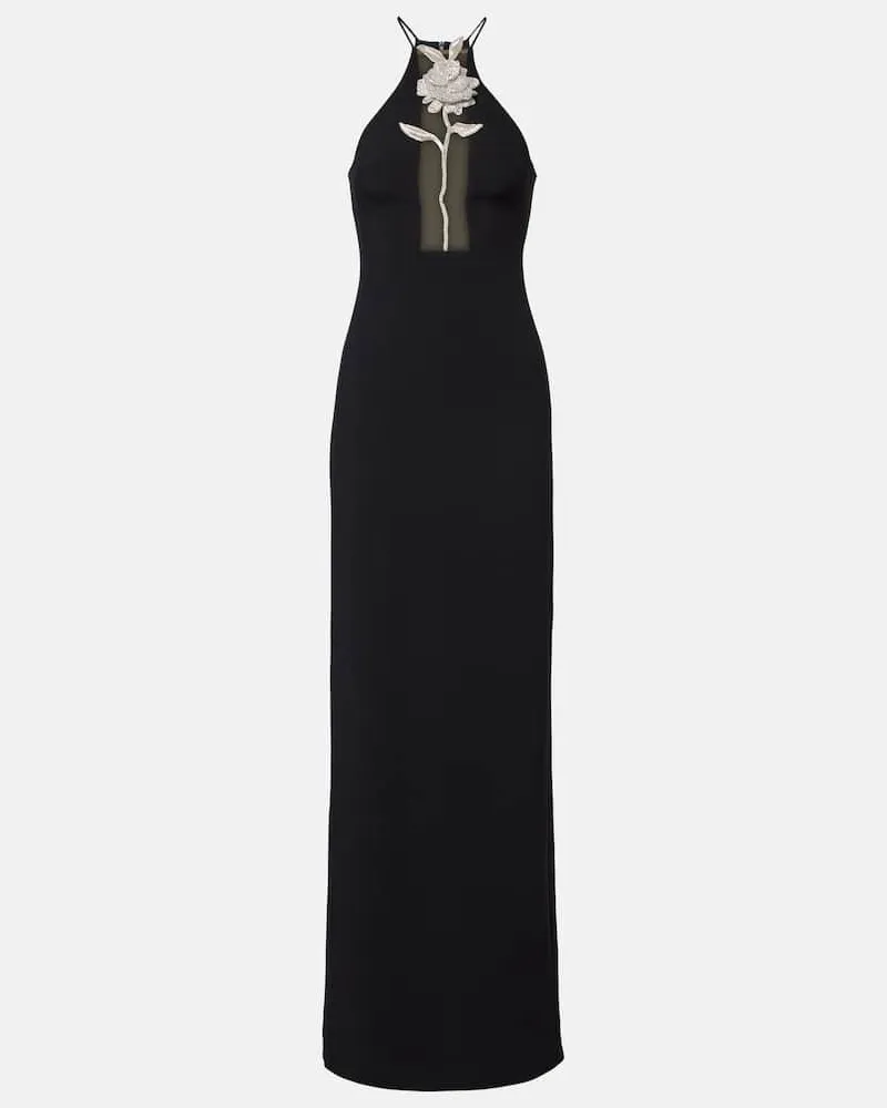 David Koma Verzierte Robe Schwarz