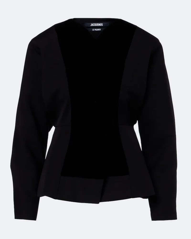 Jacquemus Jacke Paloma aus Wolle Schwarz