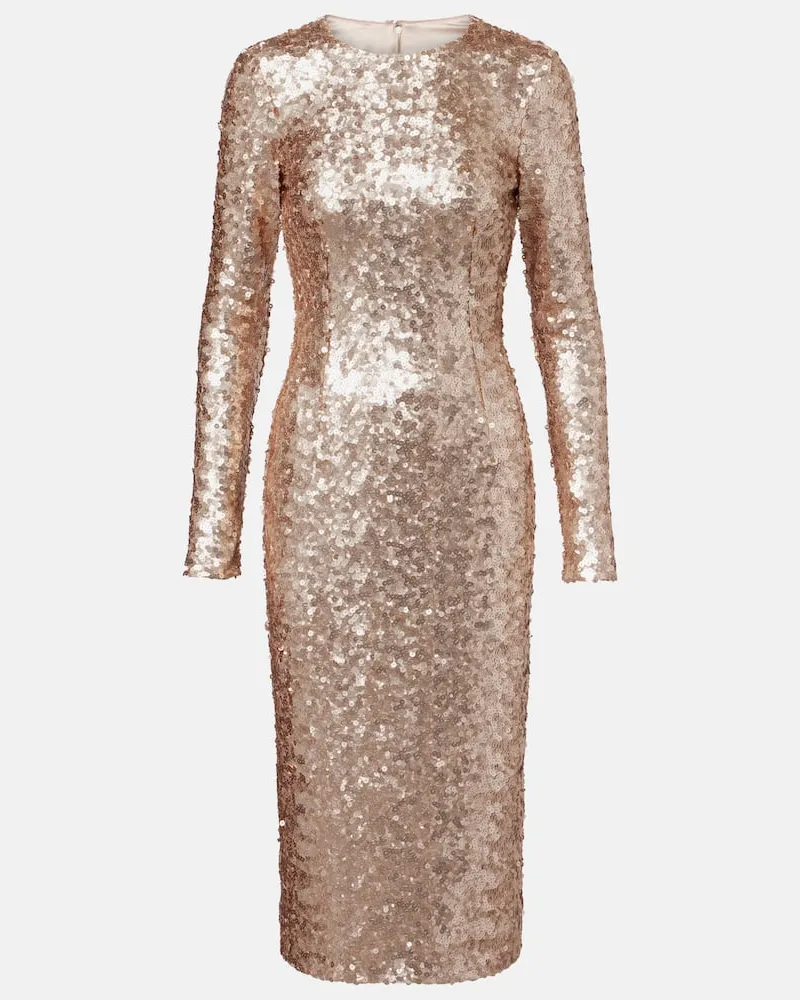 Dolce & Gabbana Cocktailkleid mit Pailletten Rosa