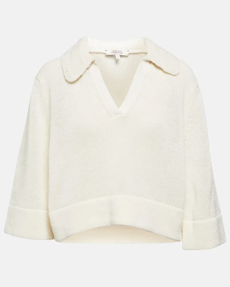Dorothee Schumacher Polopullover Sporty Weiß
