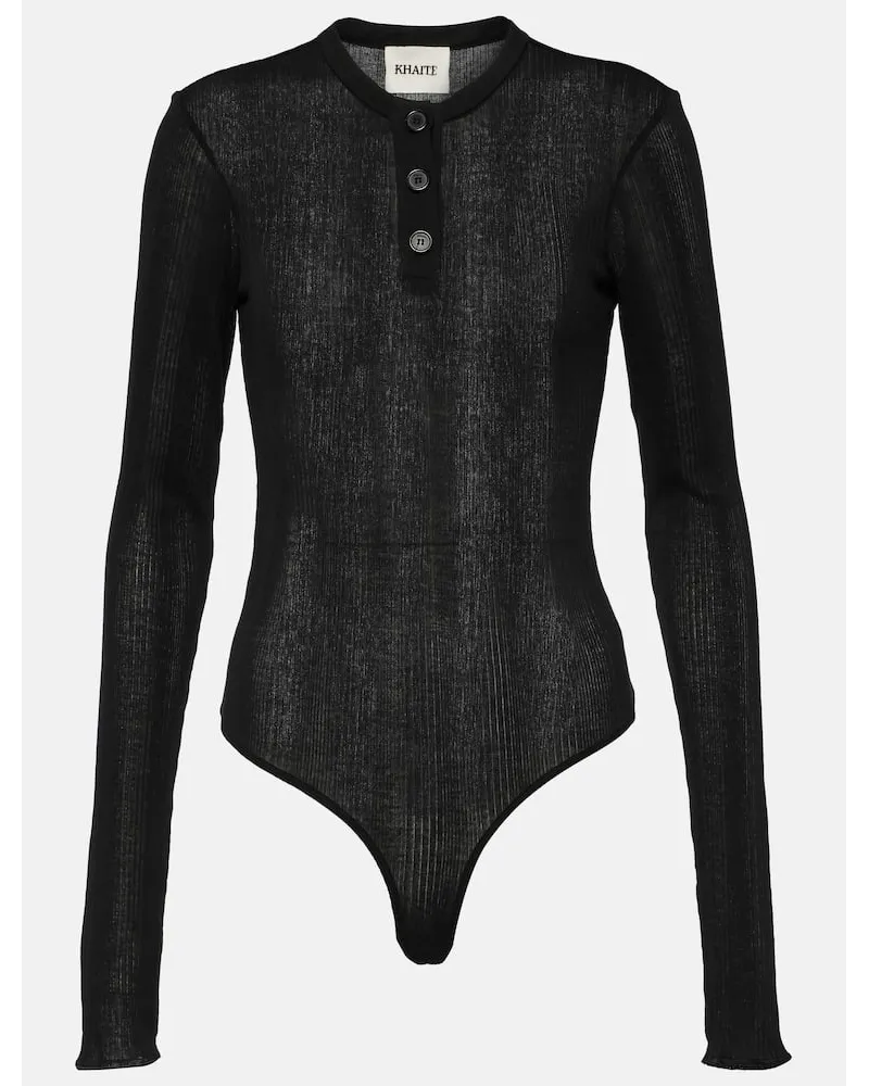 KHAITE Body Janelle aus Jersey Schwarz