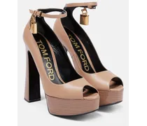 Plateau-Sandalen Padlock aus Leder