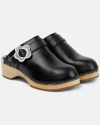 Kenzo Clogs aus Leder Schwarz