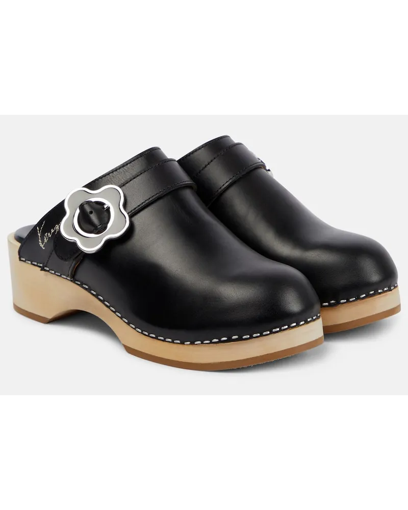 Kenzo Clogs aus Leder Schwarz