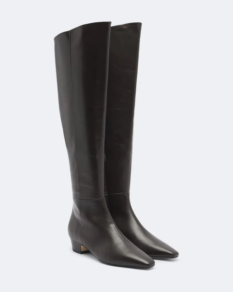 aeyde Overknee-Stiefel Ilaria aus Leder Braun