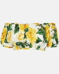 Dolce & Gabbana Cropped-Top aus Baumwolle Weiss