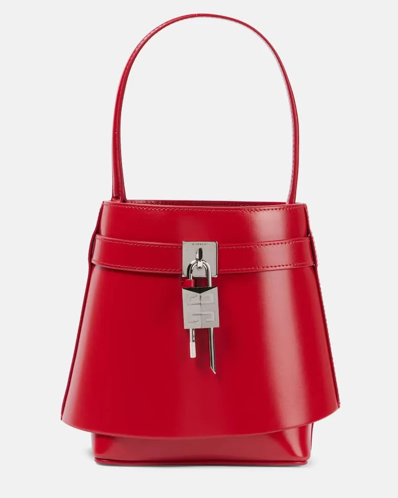 Givenchy Bucket-Bag Shark Lock aus Leder Rot