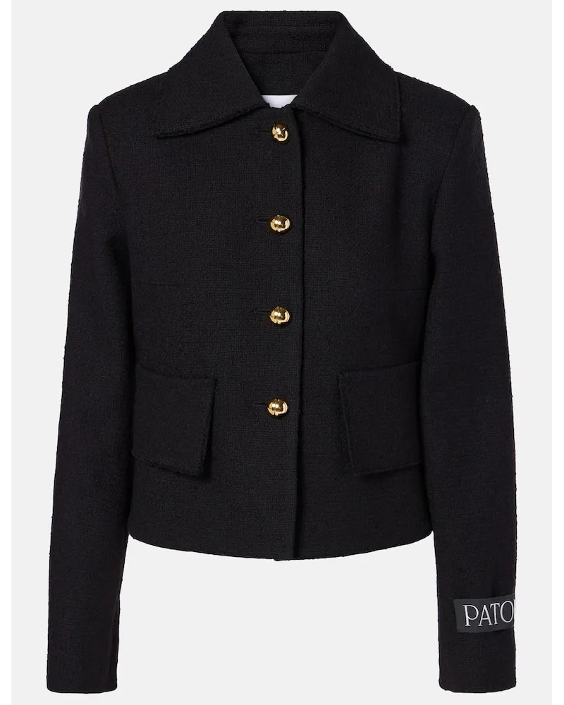 Patou Jacke aus einem Wollgemisch Schwarz