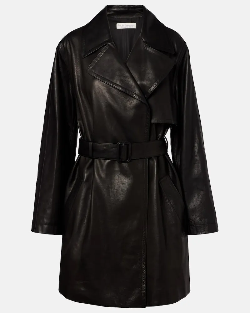 The Row Mantel Siempra aus Leder Schwarz