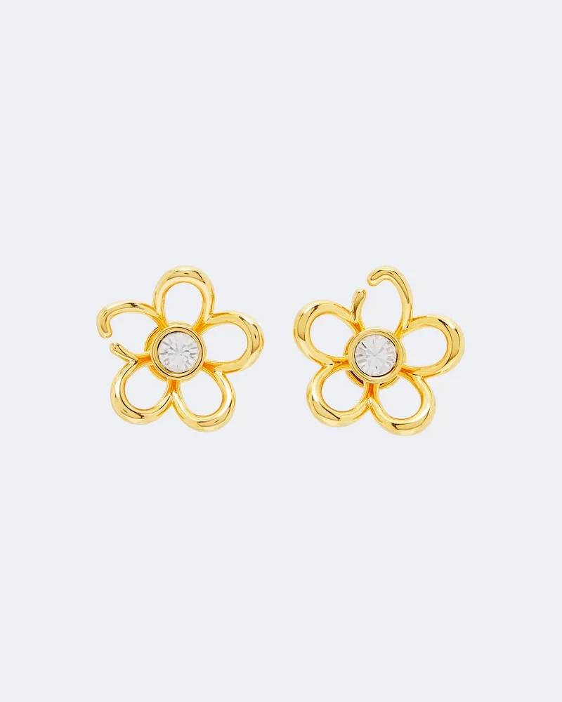 Oscar de la Renta Ohrringe mit Kristallen Gold