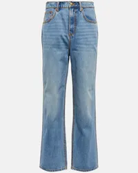 Tory Burch High-Rise Straight-Leg Jeans Blau