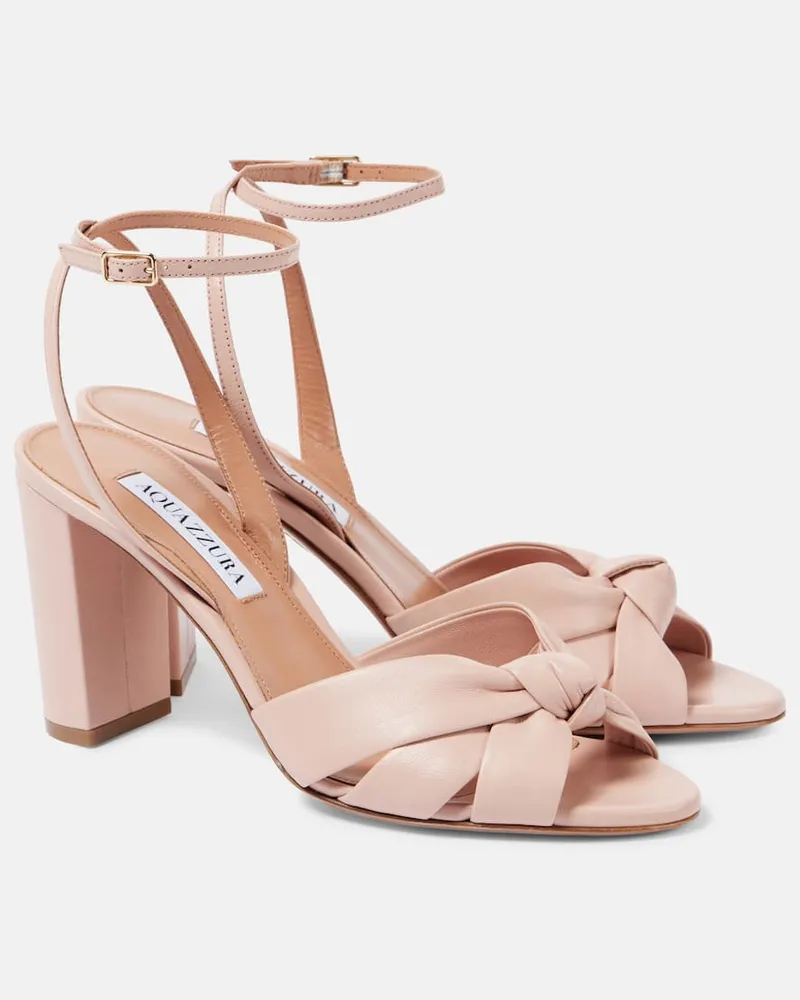 Aquazzura Sandalen Nina 85 aus Leder Rosa