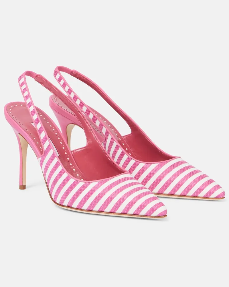 Manolo Blahnik Slingback-Pumps Allurafia 90 Pink