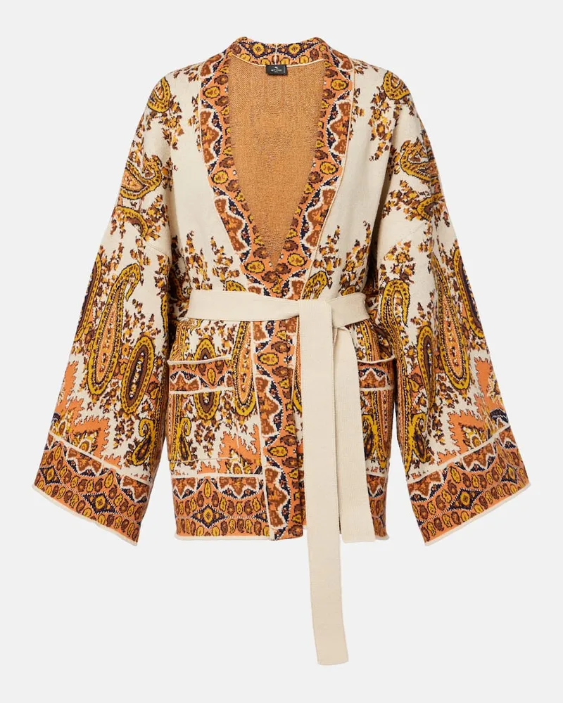 Etro Wickel-Cardigan aus einem Wollgemisch Multicolor